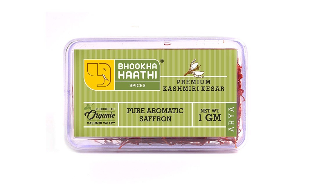 Bhookha Haathi Premium Kashmiri Kesar   Box  1 grams